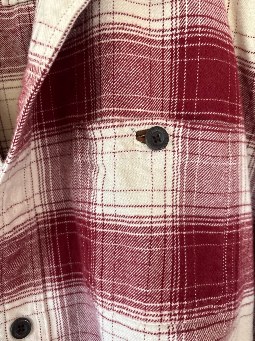 Orvis Perfect Flannel Shirt Button Down, Plaid Cotton Outdoorsman Crimson XLT - Picture 6 of 13